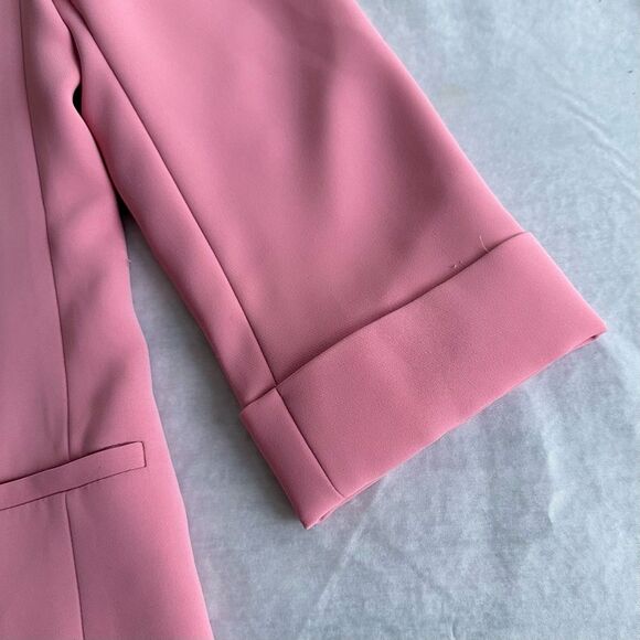 Pink Express Rose Open Front Blazer Suit Coat Business Office Size XS *READ* - Picture 3 of 8